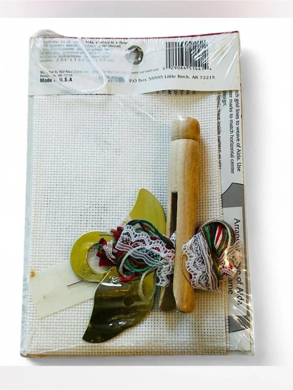 Holiday Time Cross Stitch Peppermint Heart Angel Ornament Kit
